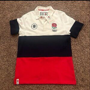 NWT England Rugby Official Polo Shirt Heavy Weight Size Small